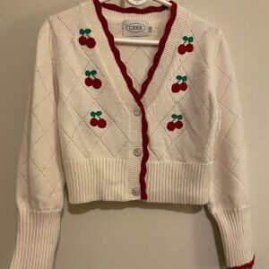 Cider Brand Cherry Button Up Cardigan Women's Size Small